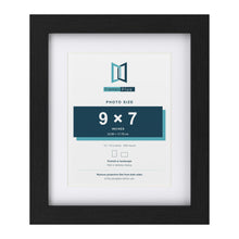 Classic Black 12 x 10 inch picture frame with a white mount for a 9 x 7 inch photo