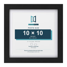 Classic Black 12 x 12 inch picture frame with a white mount for a 10 x 10 inch photo