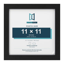 Classic Black 12 x 12 inch picture frame with a white mount for an 11 x 11 inch photo