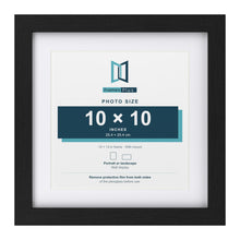 Classic Black 13 x 13 inch picture frame with a white mount for a 10 x 10 inch photo