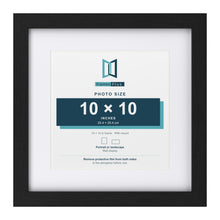 Classic Black 14 x 14 inch picture frame with a white mount for a 10 x 10 inch photo