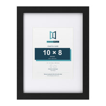 Classic Black 16 x 12 inch picture frame with a white mount for a 10 x 8 inch photo