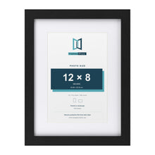 Classic Black 16 x 12 inch picture frame with a white mount for a 12 x 8 inch photo