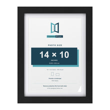 Classic Black 16 x 12 inch picture frame with a white mount for a 14 x 10 inch photo