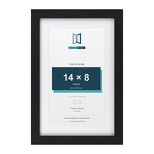 Classic Black 17 x 11 inch picture frame with a white mount for a 14 x 8 inch photo