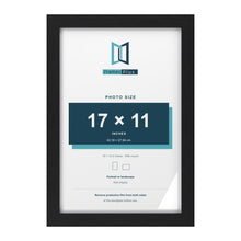 Classic Black 18 x 12 inch picture frame with a white mount for a 17 x 11 inch photo