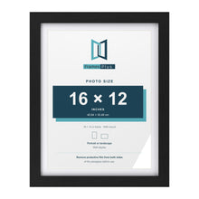 Classic Black 18 x 14 inch picture frame with a white mount for a 16 x 12 inch photo