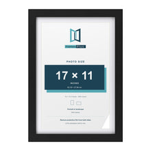 Classic Black 19 x 13 inch picture frame with a white mount for a 17 x 11 inch photo