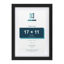 Classic Black 20 x 14 inch picture frame with a white mount for a 17 x 11 inch photo