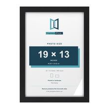 Classic Black 20 x 14 inch picture frame with a white mount for a 19 x 13 inch photo