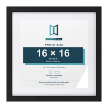 Classic Black 20 x 20 inch picture frame with a white mount for a 16 x 16 inch photo