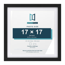 Classic Black 20 x 20 inch picture frame with a white mount for a 17 x 17 inch photo