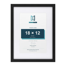 Classic Black 24 x 18 inch picture frame with a white mount for an 18 x 12 inch photo