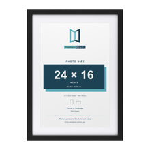 Classic Black 28 x 20 inch picture frame with a white mount for a 24 x 16 inch photo