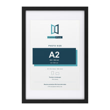 Classic Black 30 x 20 inch picture frame with a white mount for an A2 photo