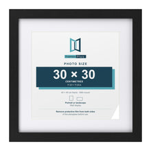 Classic Black 40 x 40 cm picture frame with a white mount for a 30 x 30 cm photo