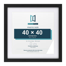 Classic Black 50 x 50 cm picture frame with a white mount for a 40 x 40 cm photo