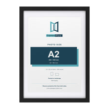 Classic Black 70 x 50 cm picture frame with a white mount for an A2 photo