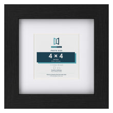 Classic Black 7 x 7 inch picture frame with a white mount for a 4 x 4 inch photo