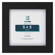 Classic Black 7 x 7 inch picture frame with a white mount for a 5 x 5 inch photo