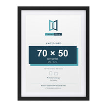 Classic Black 80 x 60 cm picture frame with a white mount for a 70 x 50 cm photo