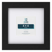 Classic Black 8 x 8 inch picture frame with a white mount for a 4 x 4 inch photo
