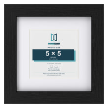 Classic Black 8 x 8 inch picture frame with a white mount for a 5 x 5 inch photo