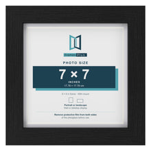 Classic Black 8 x 8 inch picture frame with a white mount for a 7 x 7 inch photo