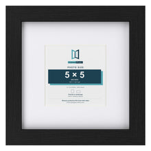 Classic Black 9 x 9 inch picture frame with a white mount for a 5 x 5 inch photo
