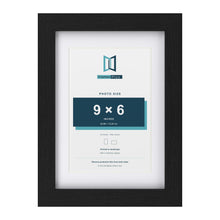 Classic Black A4 picture frame with a white mount for a 9 x 6 inch photo