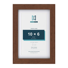 Classic Dark Teak 12 x 8 inch picture frame with a white mount for a 10 x 6 inch photo