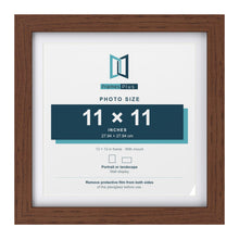 Classic Dark Teak 13 x 13 inch picture frame with a white mount for an 11 x 11 inch photo