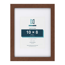 Classic Dark Teak 16 x 12 inch picture frame with a white mount for a 10 x 8 inch photo