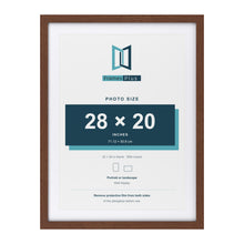 Classic Dark Teak 32 x 24 inch picture frame with a white mount for a 28 x 20 inch photo