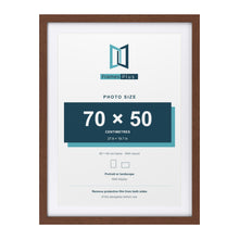 Classic Dark Teak 80 x 60 cm picture frame with a white mount for a 70 x 50 cm photo