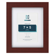 Classic Mahogany 10 x 8 inch picture frame with a white mount for a 7 x 5 inch photo