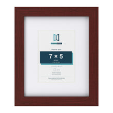 Classic Mahogany 11 x 9 inch picture frame with a white mount for a 7 x 5 inch photo
