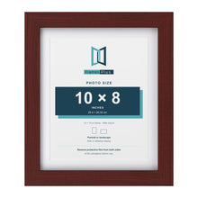Classic Mahogany 12 x 10 inch picture frame with a white mount for a 10 x 8 inch photo