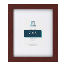 Classic Mahogany 12 x 10 inch picture frame with a white mount for a 7 x 5 inch photo