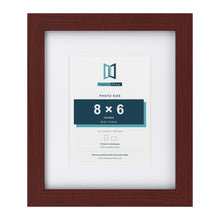 Classic Mahogany 12 x 10 inch picture frame with a white mount for an 8 x 6 inch photo