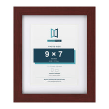 Classic Mahogany 12 x 10 inch picture frame with a white mount for a 9 x 7 inch photo