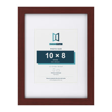 Classic Mahogany 16 x 12 inch picture frame with a white mount for a 10 x 8 inch photo