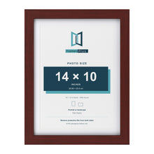 Classic Mahogany 16 x 12 inch picture frame with a white mount for a 14 x 10 inch photo