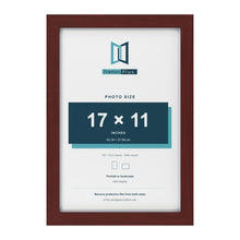 Classic Mahogany 18 x 12 inch picture frame with a white mount for a 17 x 11 inch photo