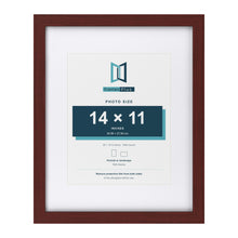 Classic Mahogany 20 x 16 inch picture frame with a white mount for a 14 x 11 inch photo