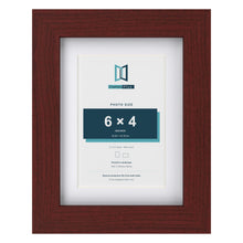 Classic Mahogany 8 x 6 inch picture frame with a white mount for a 6 x 4 inch photo