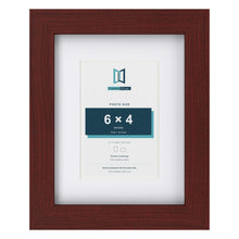 Classic Mahogany 9 x 7 inch picture frame with a white mount for a 6 x 4 inch photo