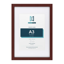 Classic Mahogany A2 picture frame with a white mount for an A3 photo