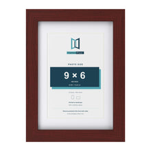 Classic Mahogany A4 picture frame with a white mount for a 9 x 6 inch photo