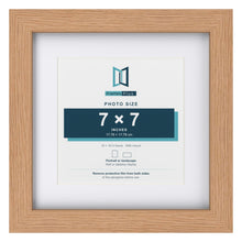 Classic Oak 10 x 10 inch picture frame with a white mount for a 7 x 7 inch photo